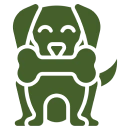 Dog icon with bone