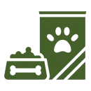 Green pet supplies illustration